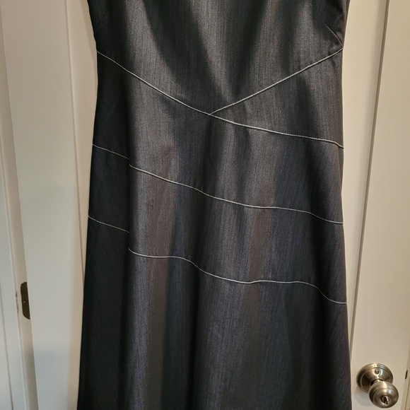 Calvin Klein Women's Blue Charcoal Midi Dress - Picture 2 of 4